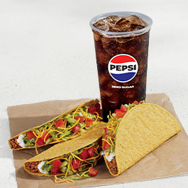 3 Crunchy Tacos Supreme® Combo